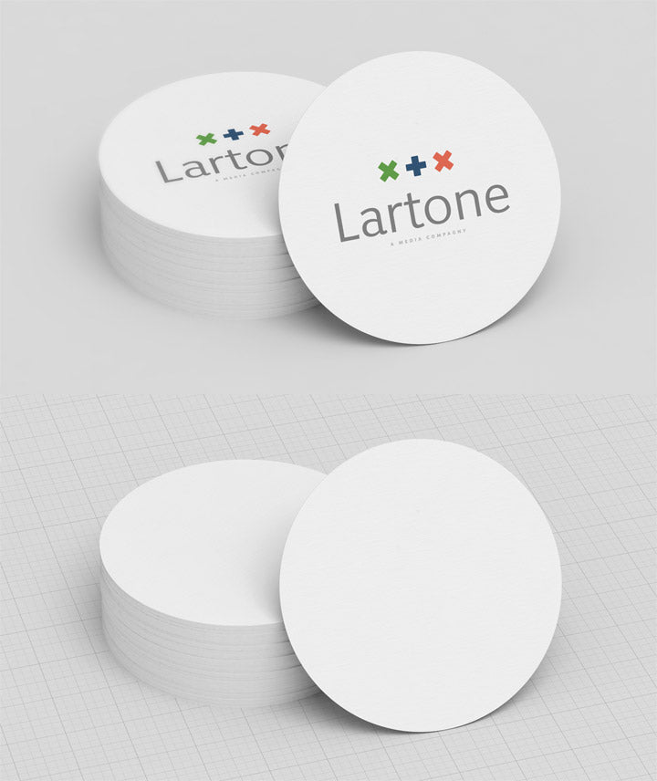 Download Free White Circle Business Card Mockup Creativebooster