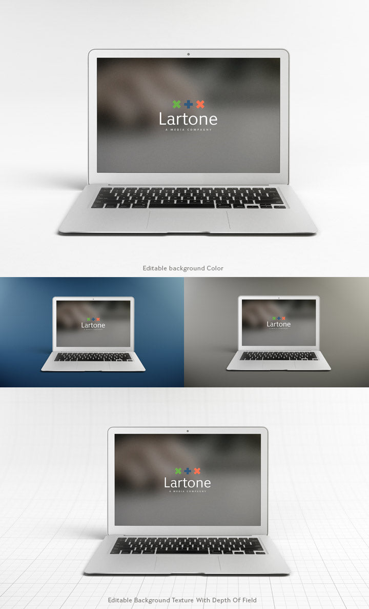 Download Free Smart Object Ready Macbook Air Mockup Creativebooster PSD Mockup Templates