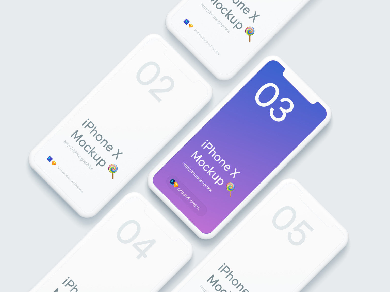 Free Simple iPhone X Mockups - CreativeBooster