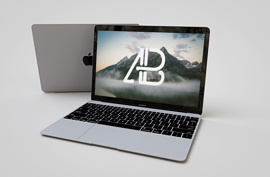 Download Free Realistic Apple Macbook Side Angle Mockup ...