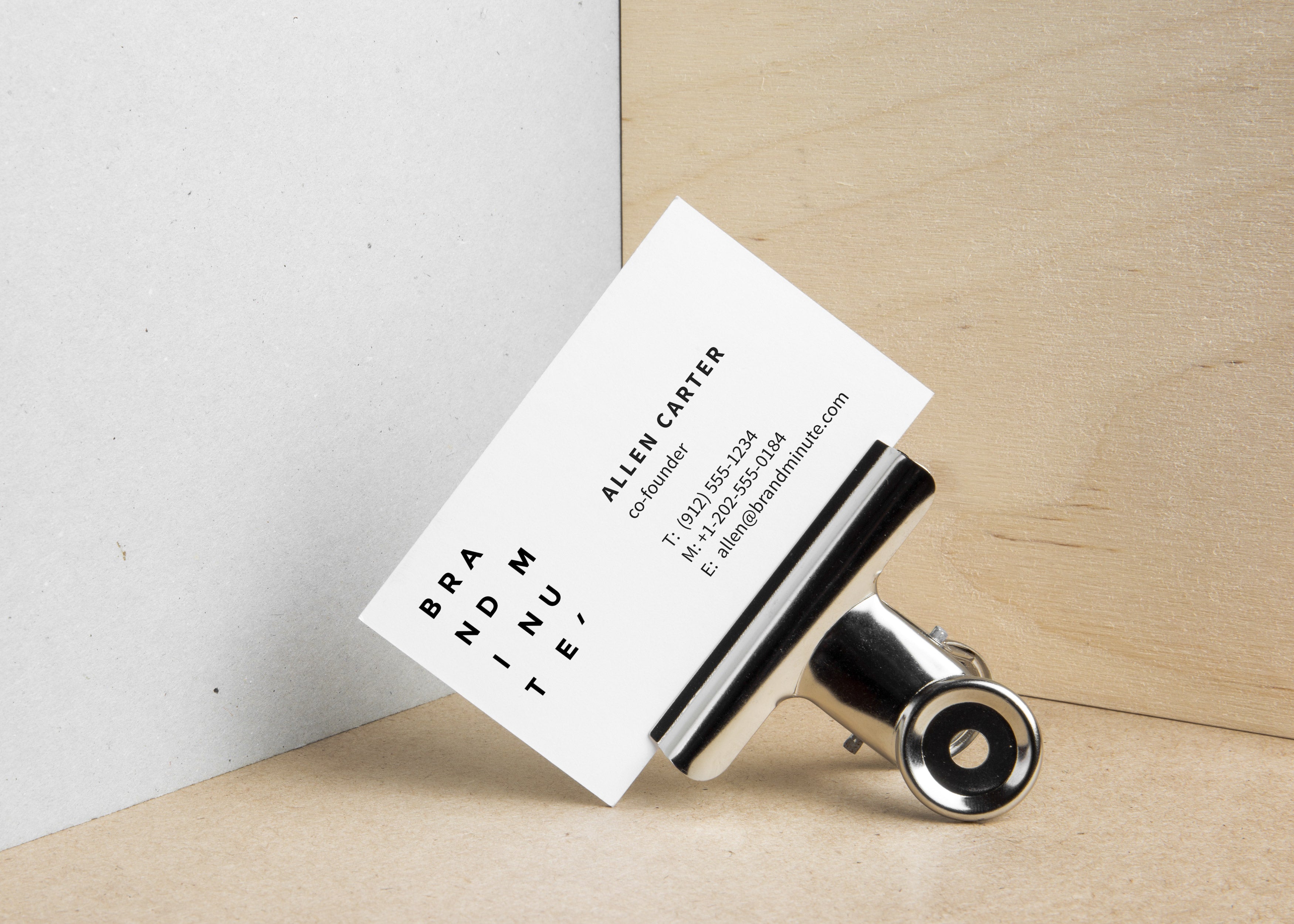 Download Free Realistic White Business Cards MockUp - CreativeBooster