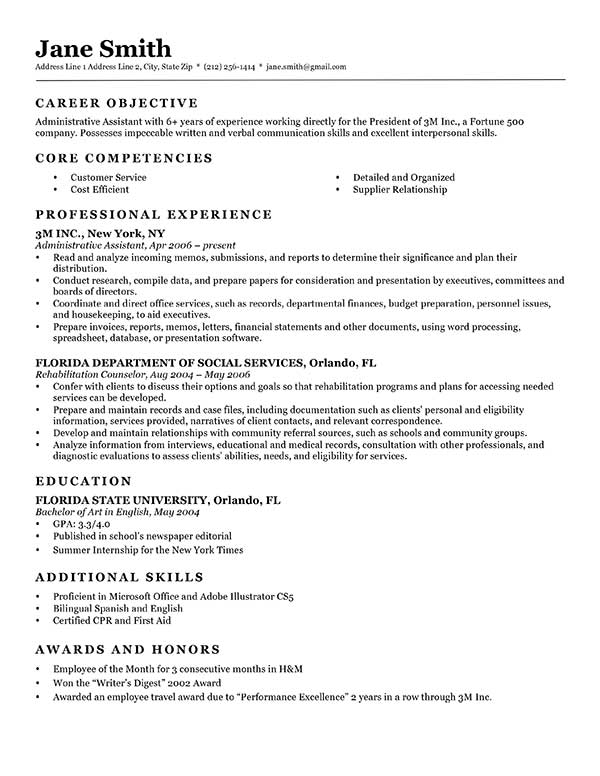 Free Classic Resume Templates In Microsoft Word Format Creativebooster 6649