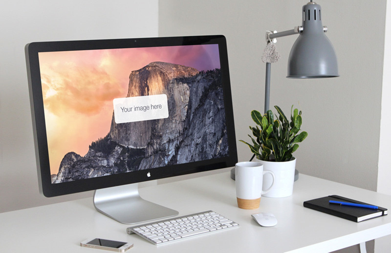 Download Free Thunderbolt Computer PC Display Presentation Mockup ...