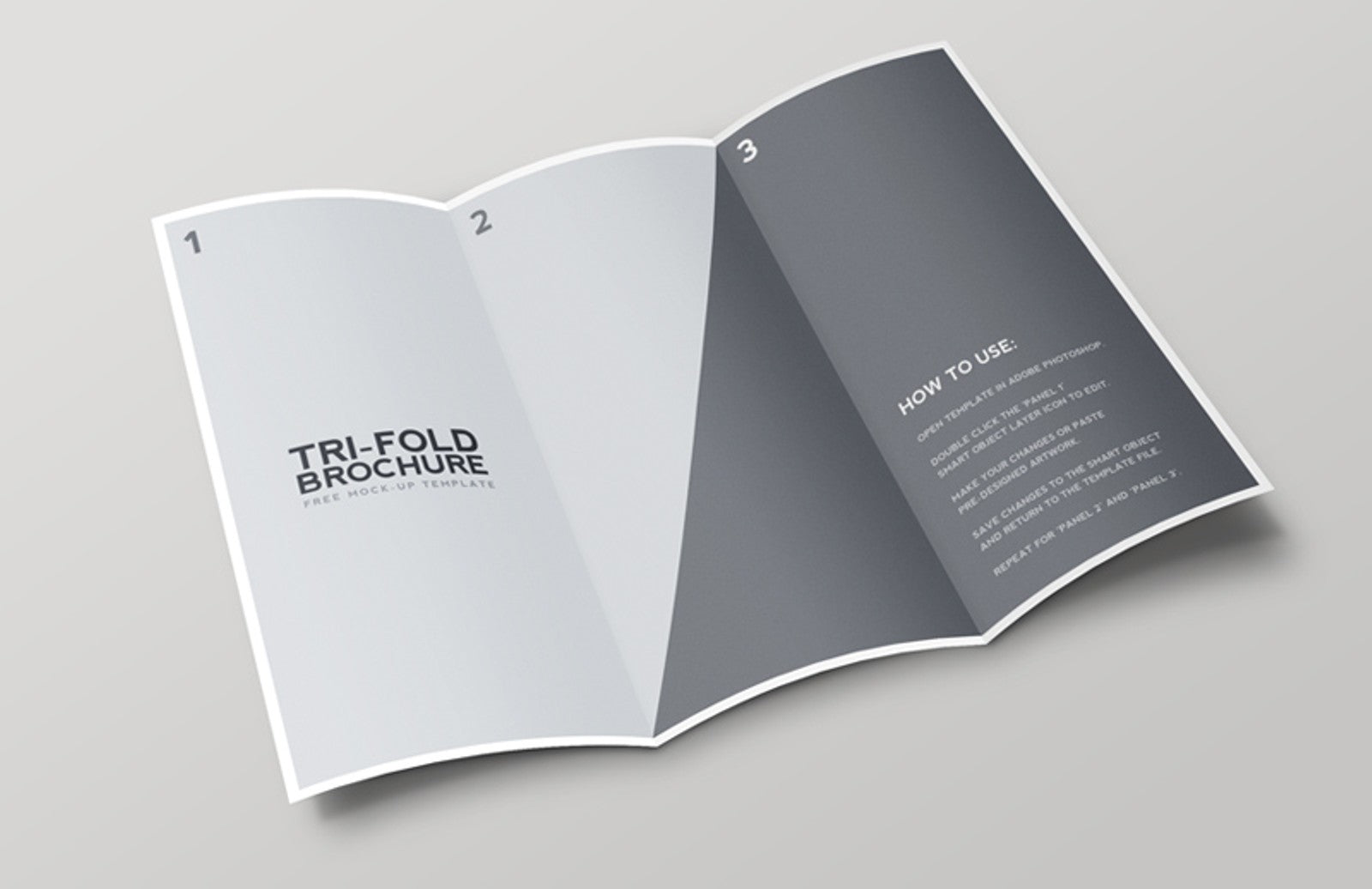 Free Tri Fold Brochure Mockup Template - CreativeBooster Pertaining To Free Tri Fold Brochure Templates Microsoft Word