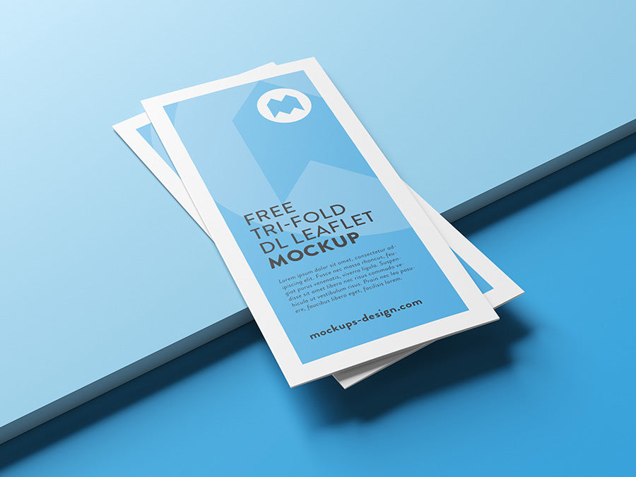 Download Free Professional Tri-Fold Leaflet Mockup - CreativeBooster PSD Mockup Templates