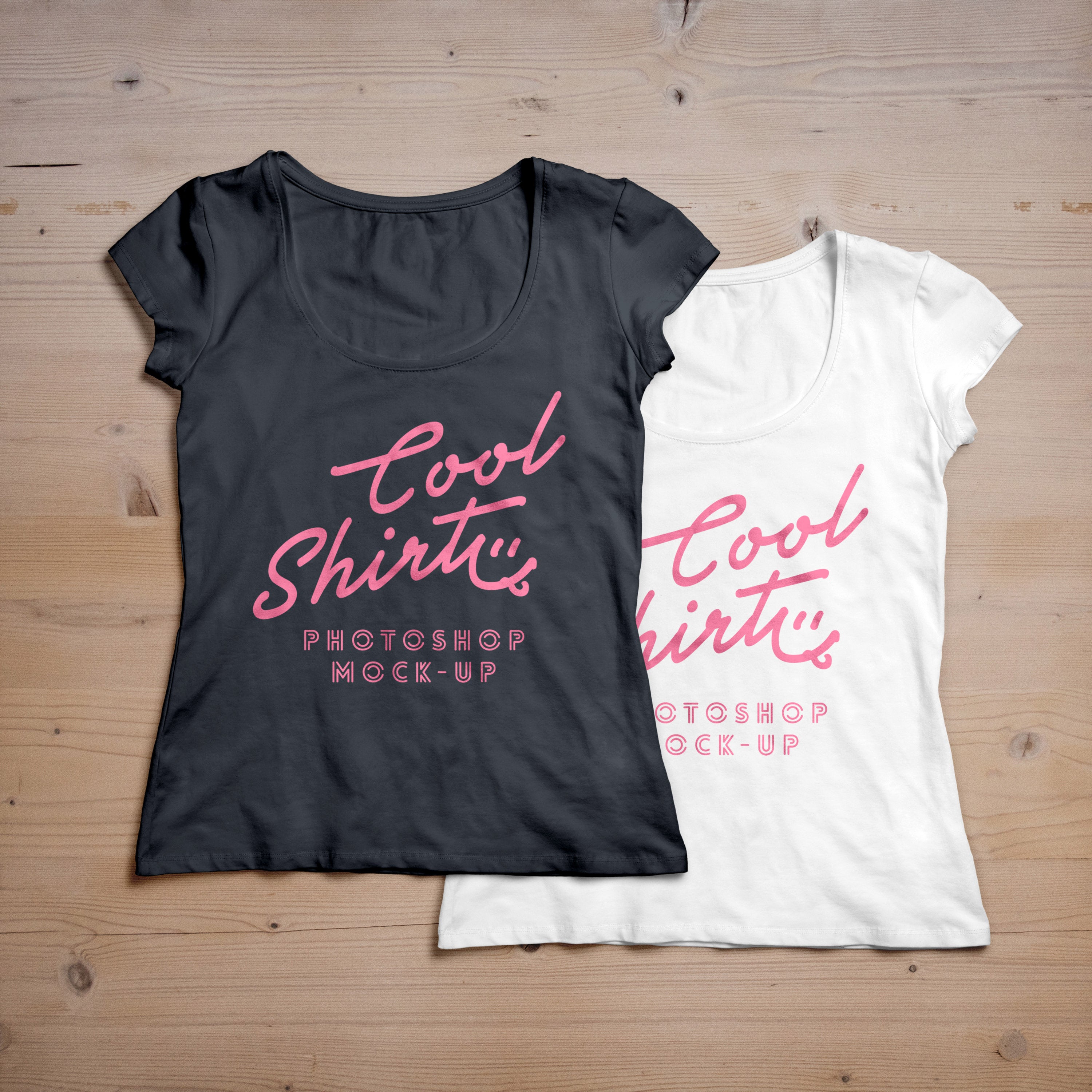 Download Free Woman T-Shirt MockUp PSD - CreativeBooster