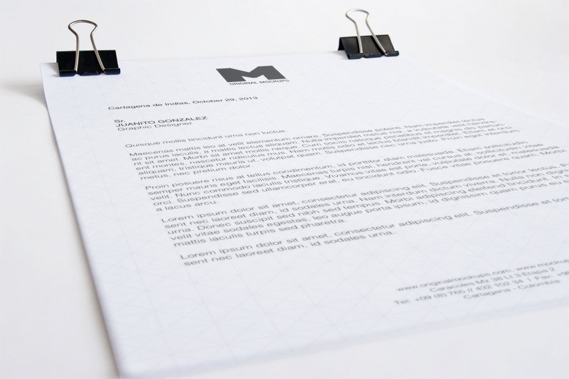 Free White And Clean A4 Letterhead Close Up Mockup Creativebooster