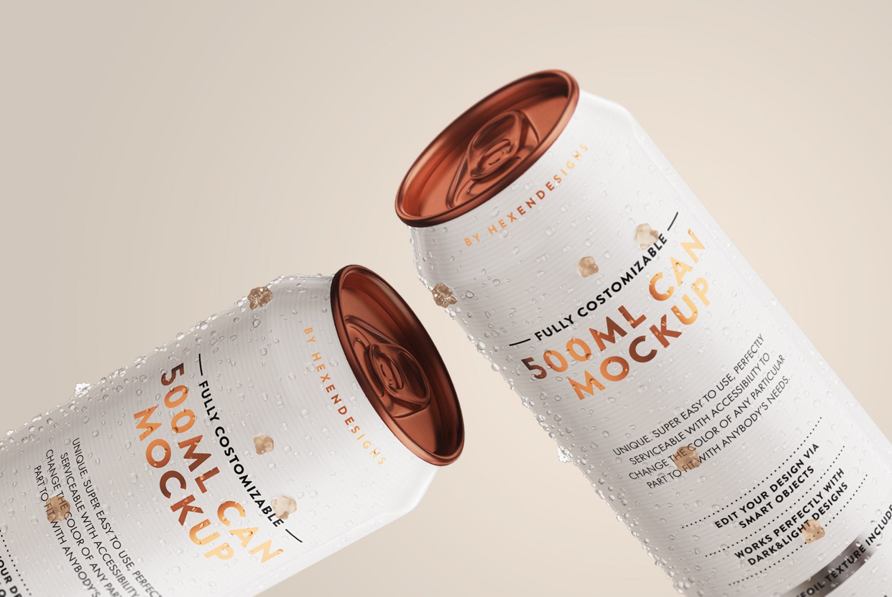 Free 500ml Can PSD Mockup - CreativeBooster