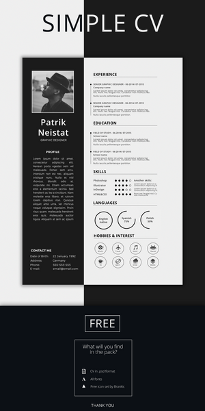 minimal cv templates free download word document