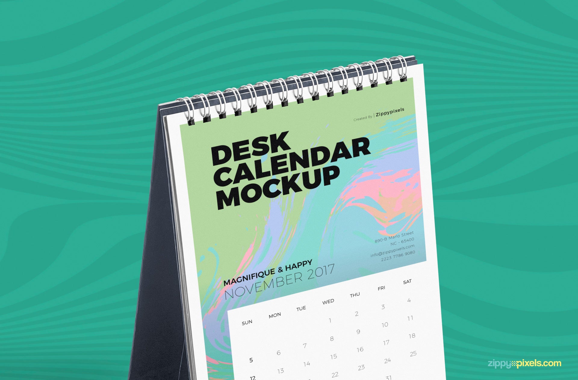 Free Desk Calendar Mockup PSD CreativeBooster