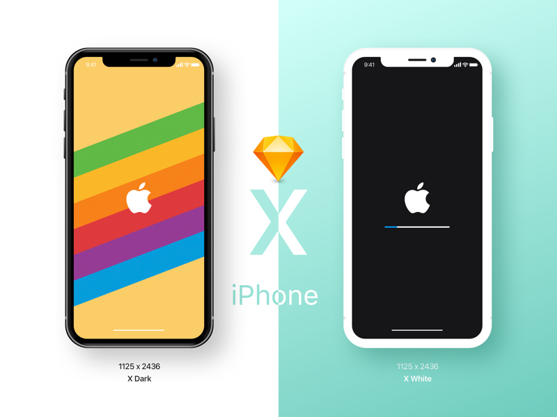 Free Dark And White Iphone X Front View Mockups Creativebooster