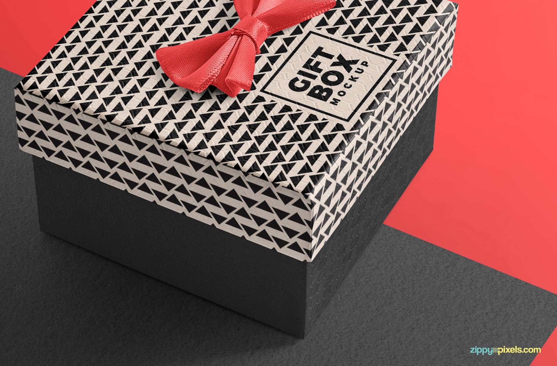 Download Free Beautiful Gift Box Mockup - CreativeBooster