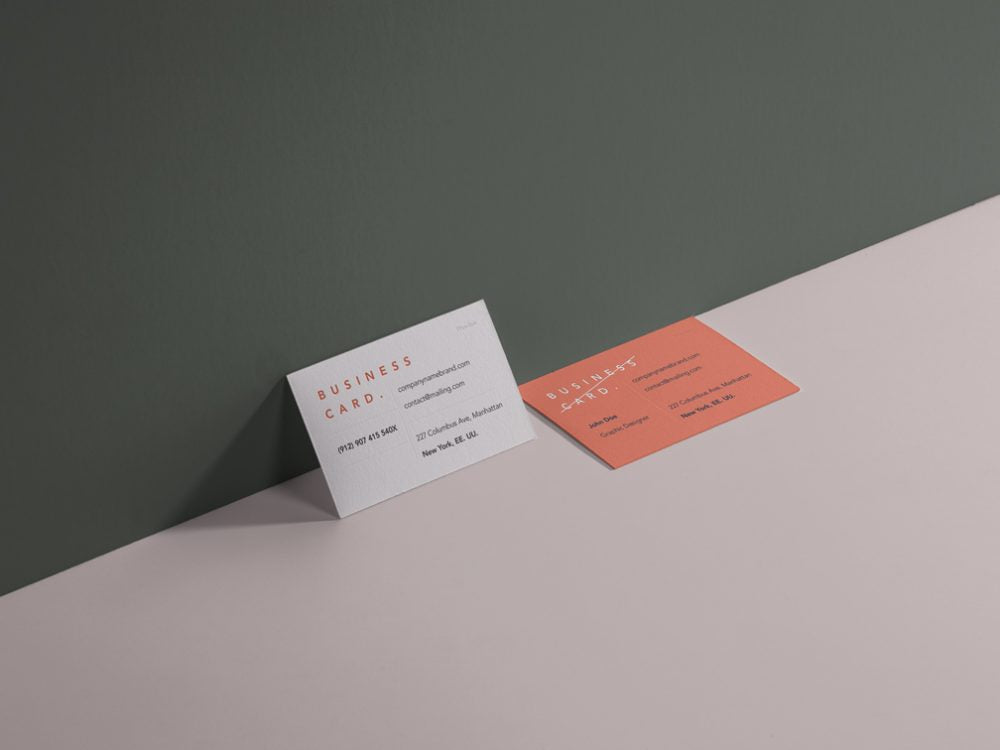 Download Free Business Cards Showcase Mockup - CreativeBooster