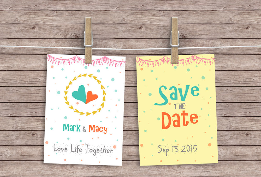 Download Free Hanging Invitation Or Greeting Cards Mockup Psd Creativebooster