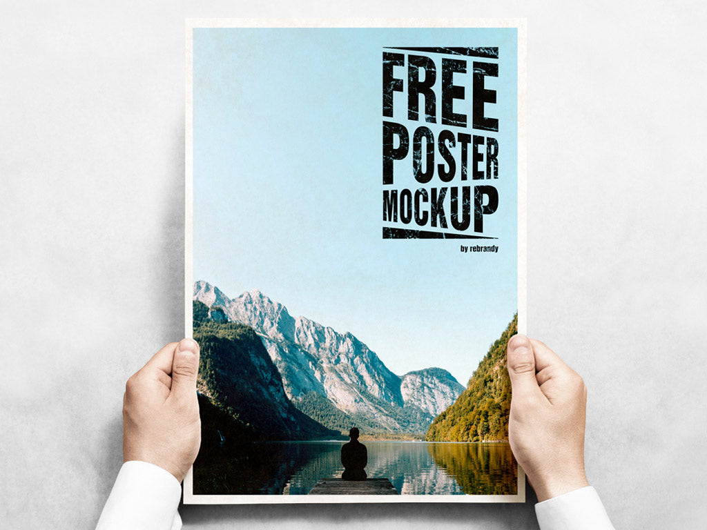 Download Free Poster Mockups - CreativeBooster PSD Mockup Templates