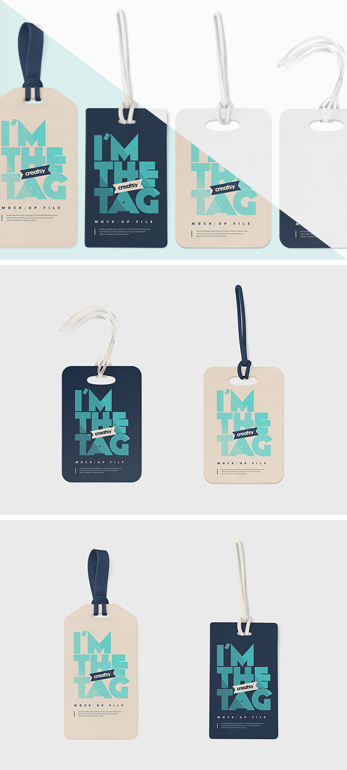 Download Free Travelling Luggage Diaper Tag Mockups Creativebooster