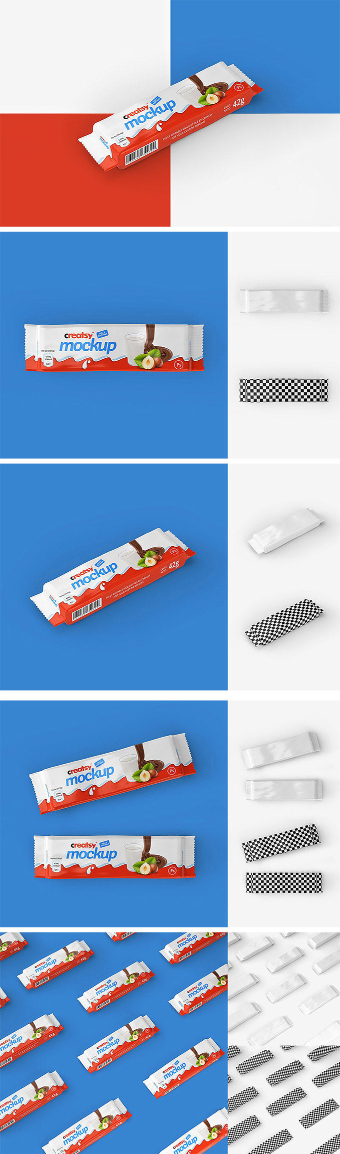 Download Free Chocolade Bar Package Branding Mockup Set Creativebooster