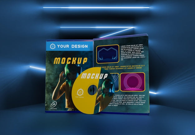 Free Gaming Abstract Packaging And Cd Mockup Psd – CreativeBooster