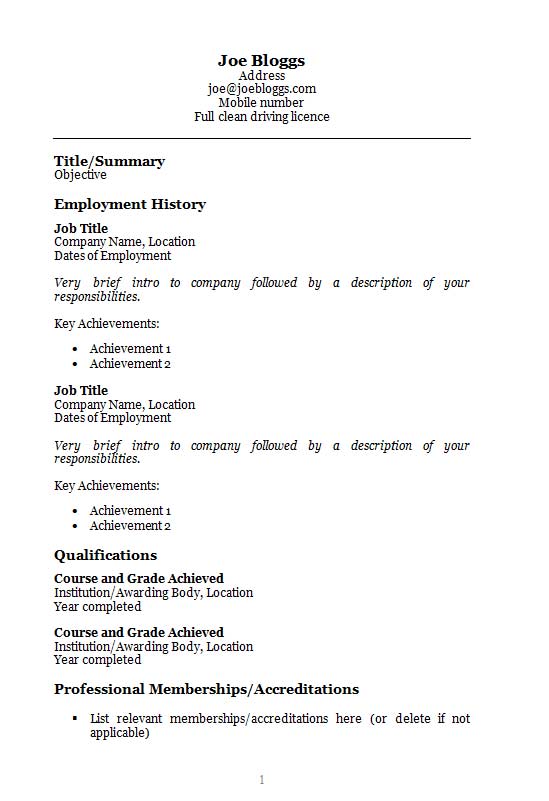 Basic Cv Template Word Free Download / 51 Free Microsoft Word Resume Templates Updated June 2021 / This two pages resume template has the best professional design layout to presenting you the amazing free resume templates professional that is available in multiple file formats like adobe illustrator, word, pdf.