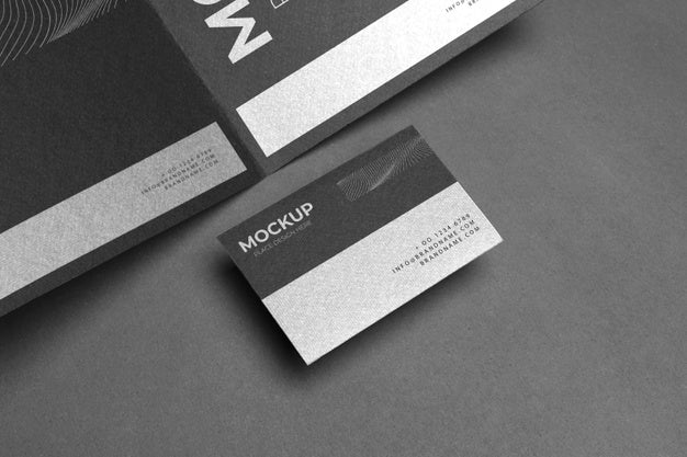 Free Triple Business Card PSD Mockup - CreativeBooster