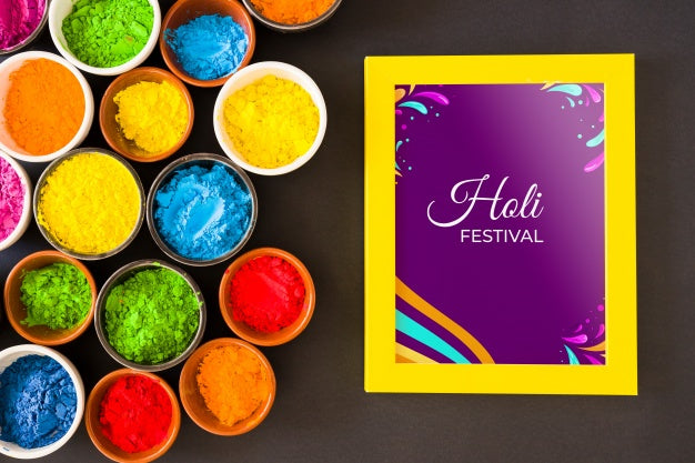 Free Holi Festival Mockup With Frame Psd – CreativeBooster