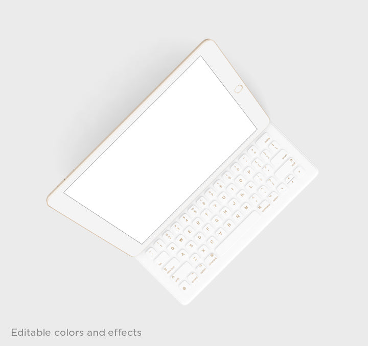 Download Free White Ipad Pro Mockup With Keyboard Creativebooster