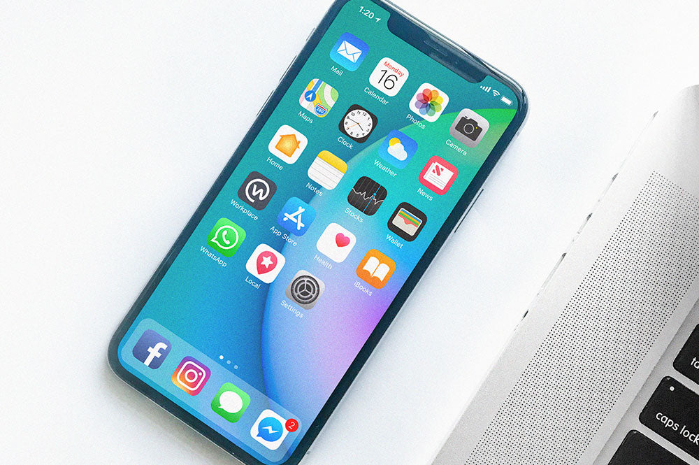 Download Free White and Clean iPhone X Closeup Mockup - CreativeBooster