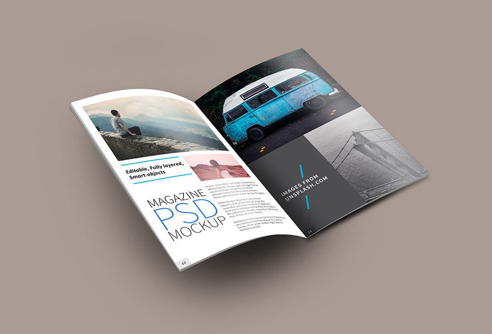 Download Free Open Magazine Psd Mockup Creativebooster
