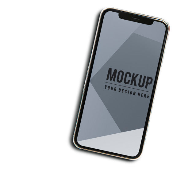 Free iPhone X Mockup Side Angle View - CreativeBooster