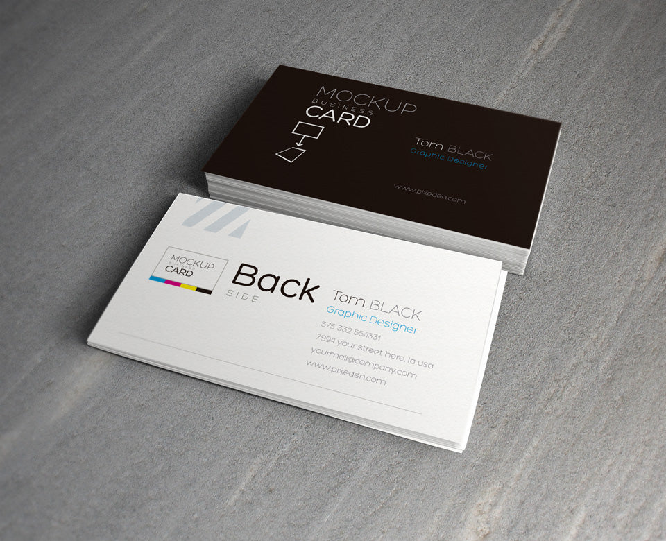 Download Free Business Card Mockup With Grey Feel Creativebooster