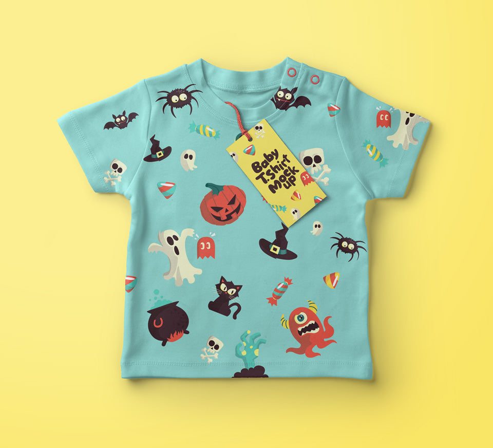 Free Baby T-shirt Psd Mockup Template - CreativeBooster