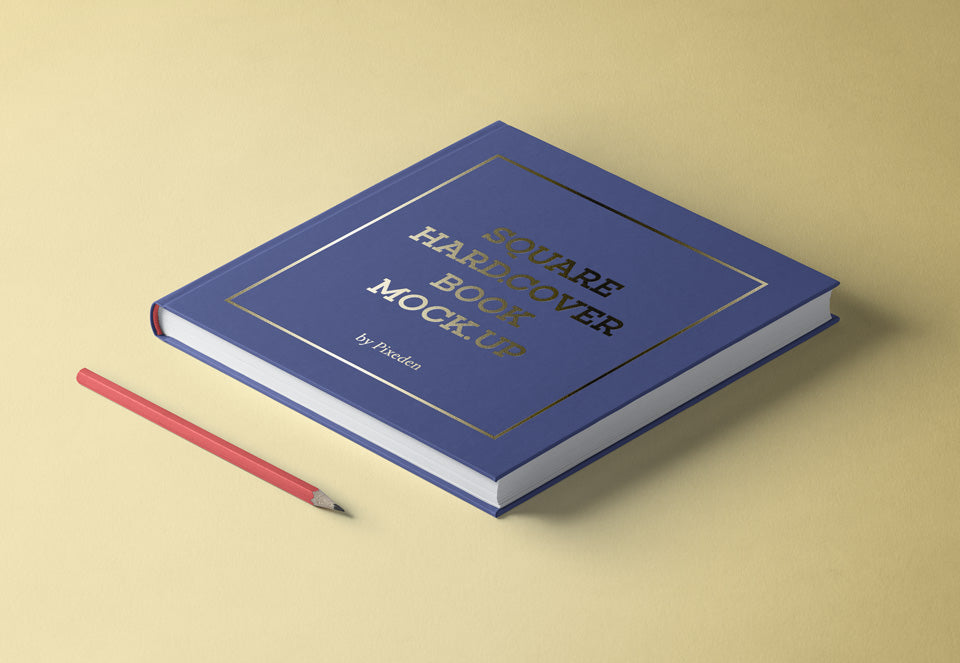 Free Square Psd Hardcover Book Mockup Design Creativebooster