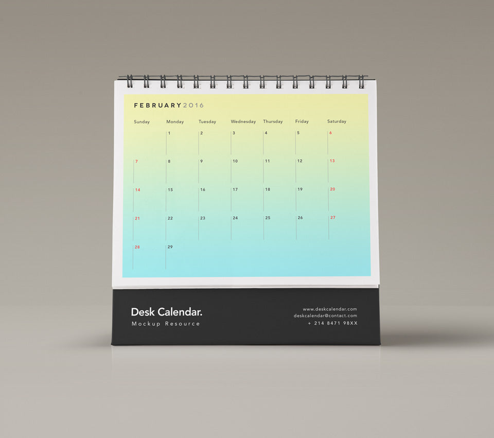 Download Free White Clean Calendar Mockup Mockup - CreativeBooster