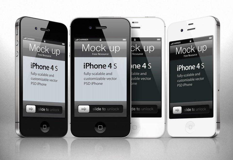 Download Free iPhone 4 psd Mockup Template - CreativeBooster