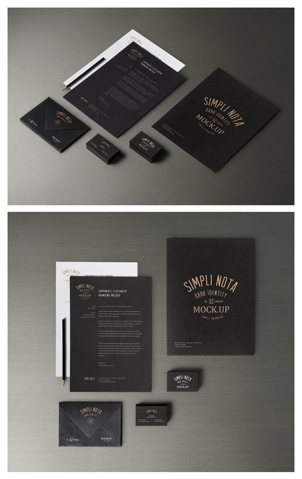 Download Free Stationery Branding Mockup Psd Collection Creativebooster PSD Mockup Templates