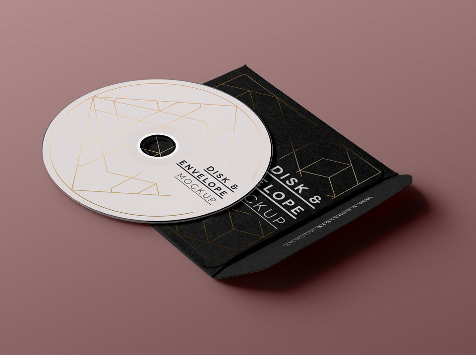 Download Free CD Disk Cover Mockup - CreativeBooster
