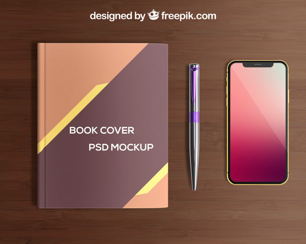 Free Smartphone And Book Cover Mockup 2 Creativebooster