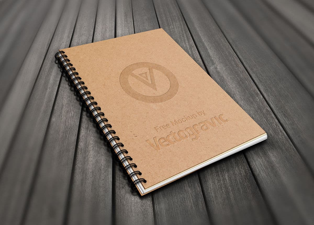 Free Spiral Note Book Mockup Creativebooster