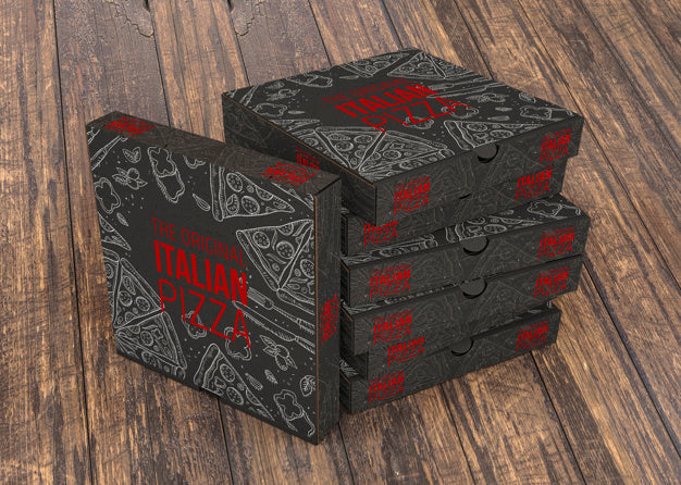 Free Stacked Pizza Boxes Mockup Psd – CreativeBooster