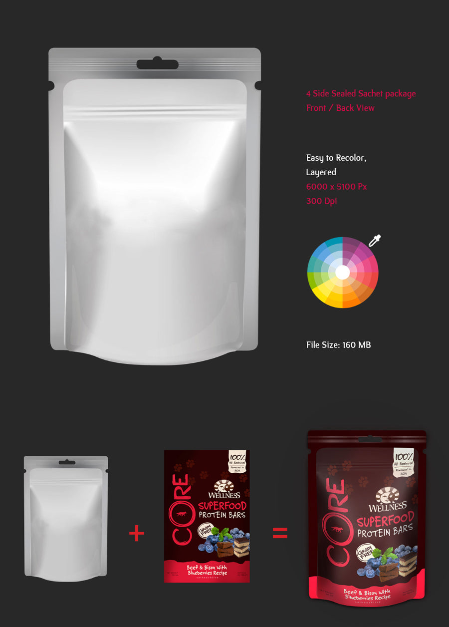 Free Sealed Standing Pouch Mockup - CreativeBooster