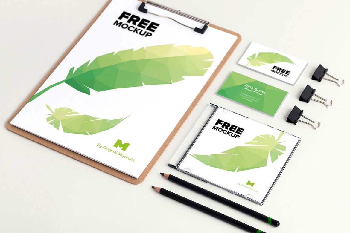 Download Free Clean Design Stationery Psd Mockup Creativebooster