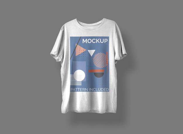 Free T-Shirt With Geometric Print Pattern Mockup Psd – CreativeBooster