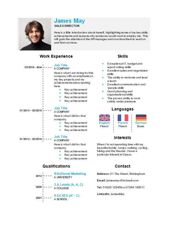 timeline-resume-template