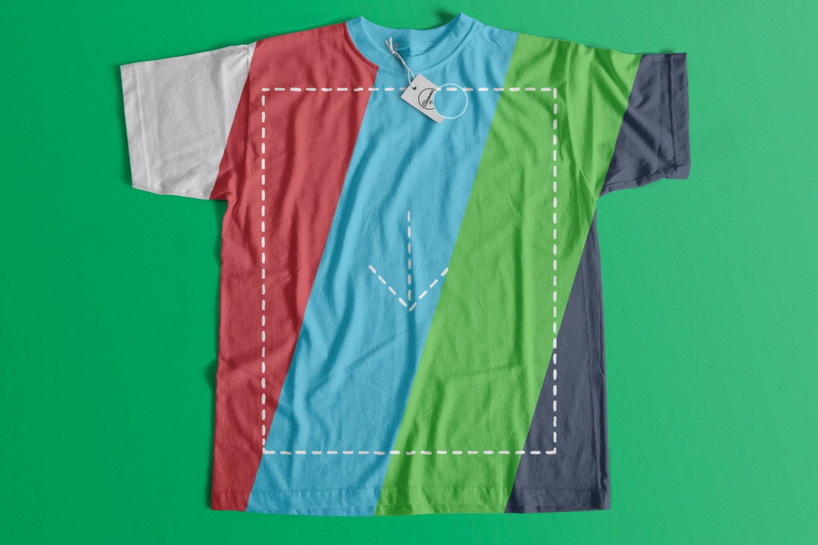 Free Top View of T-Shirt (Mockup) - CreativeBooster