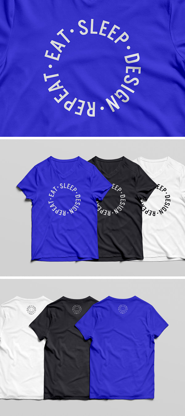 Download Free Highly Detailed V-Neck T-Shirt MockUp PSD - CreativeBooster