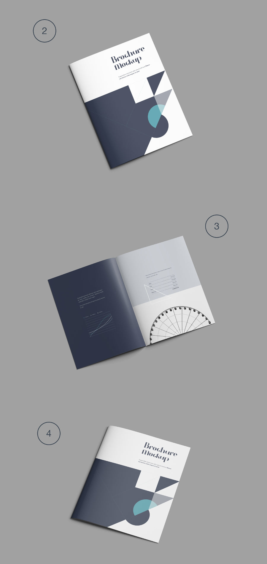 Download Free 4 X Clean Letter Brochure Mockup Creativebooster