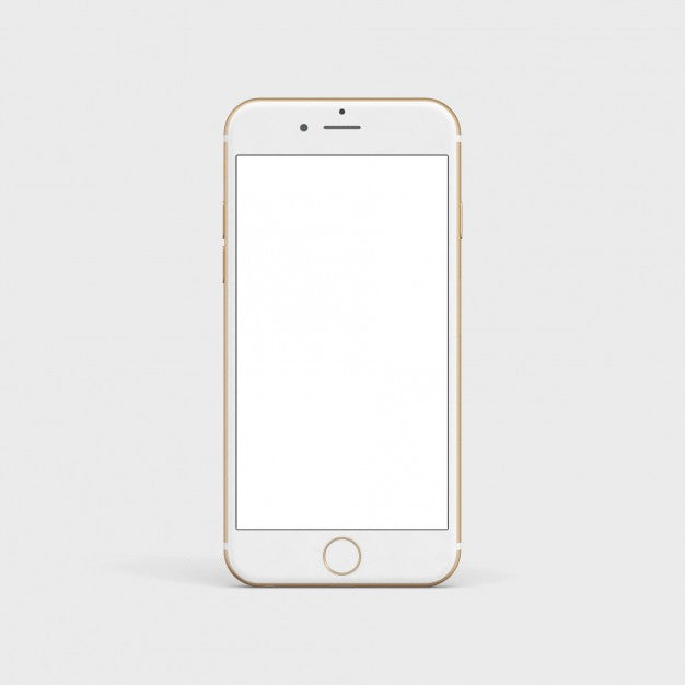 Download Free White Mobile iPhone 7 Mockup Front View - CreativeBooster PSD Mockup Templates