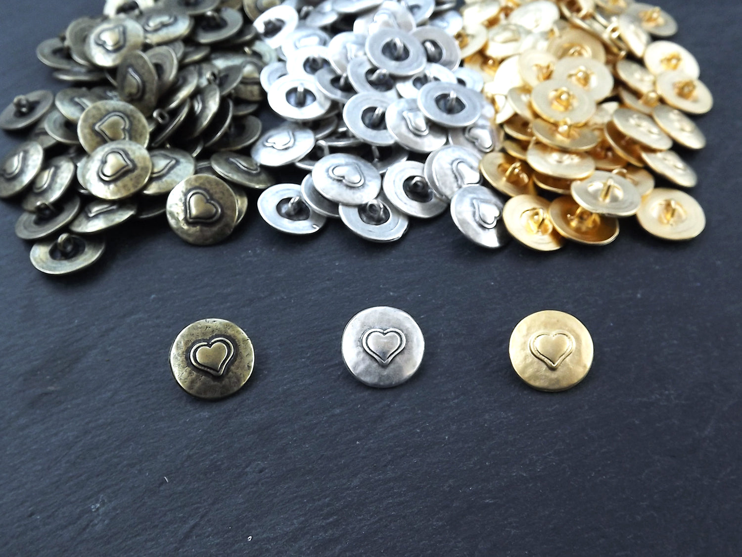 silver sewing buttons