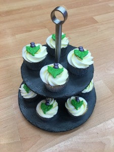Moulded thistle cupcakes