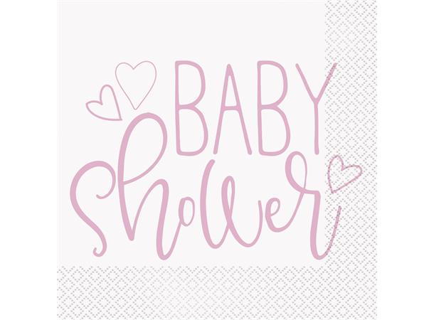 Baby Shower Servietter Rosa